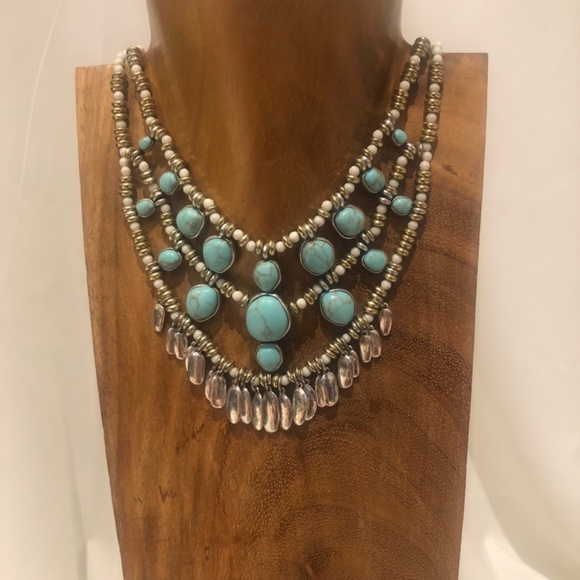 Turquoise Bib Necklace - Picture 4 of 5